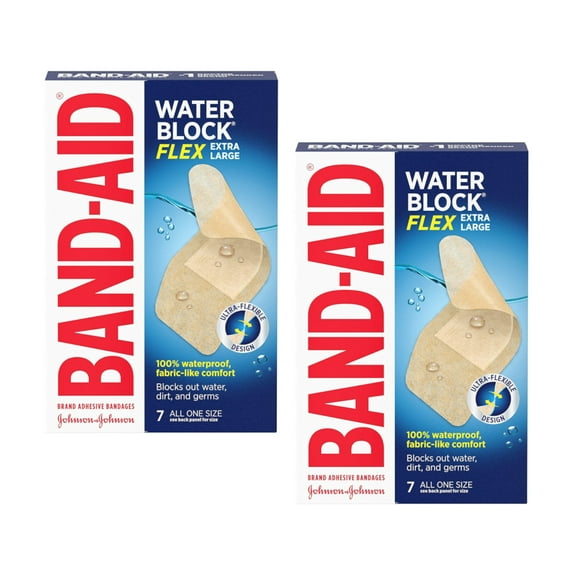 Band-Aid Brand Water Block Flex Adhesive Bandages, Extra Large, 7 ct (Pack of 2)