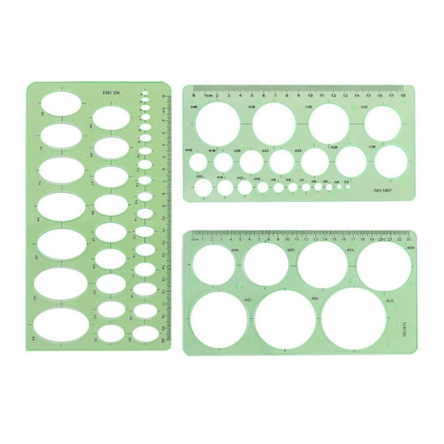 ziyahi 1 Set Circle Stencil Plastic High-quality Convenient Use Eye-catching Templates for Drafting Exquisite Appearance Long Lifespan Type 1