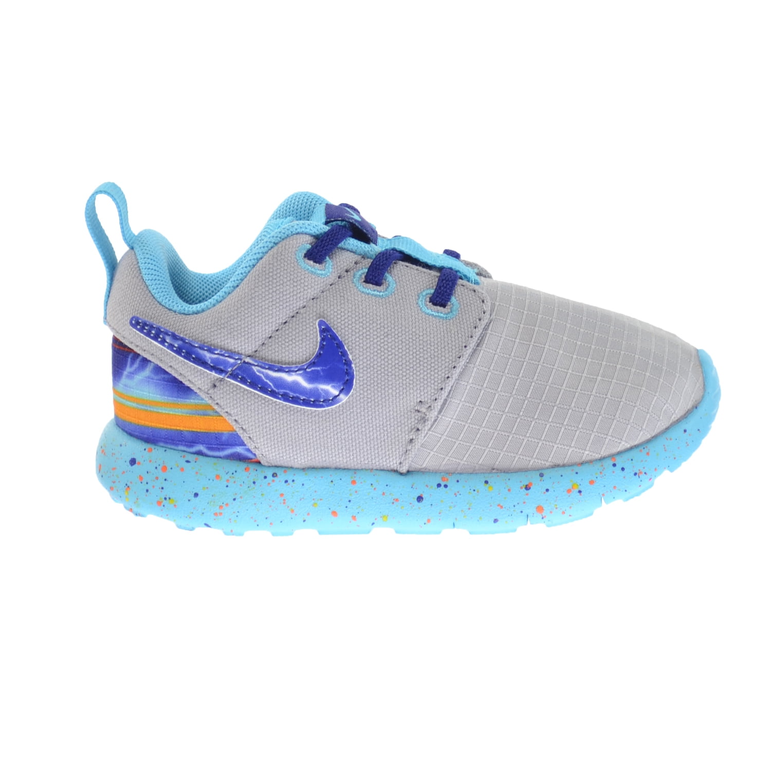 Nike - Nike Roshe One Print (TDV) Infant Baby Toddlers Shoes Wolf Grey/Royal Blue-Gold 749358