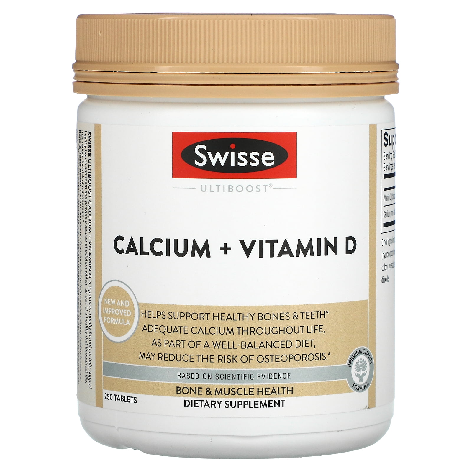 Haiku Aarzelen Fauteuil Swisse Ultiboost, Calcium + Vitamin D, 250 Tablets - Walmart.com