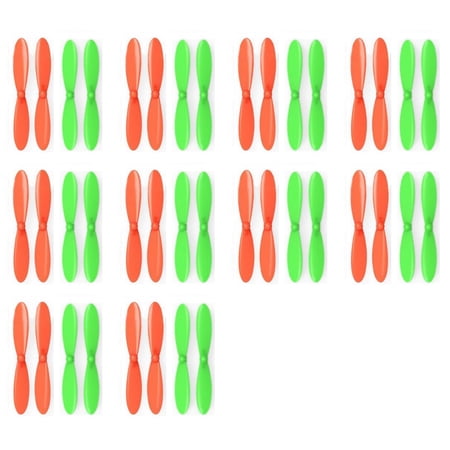 HobbyFlip Orange Green Propeller Blades Propellers Props Compatible with Wondertech W200C Gemini 10 Pack