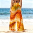 thumbnail image 6 of AHTJRT Women's Swimsuit Pants Summer Beachwear Pool Full-Length Coverup Bottoms Elastic Waist Sheer Mesh Chiffon Trousers UPF50+ Sun Protection Bottoms Multicolor#14 M, 6 of 7