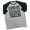 T-Shirt Heather Grey, variant on GYMISH RAGLAN Double Your Gains Workout Gym T-Shirt – Funny Gym Shirt for Men, Men's Fitness Tee, Bodybuilding & Weightlifting Apparel