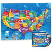 United States Puzzle for Kids - 70 Piece - USA Map Puzzle 50 States with Capitals - Childrens Jigsaw Geography Puzzles for Kids Ages 4-8, 5, 6, 7, 8-10 Year Olds - US Puzzle Maps for Kids Learning