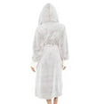 thumbnail image 4 of Gomelly Women Robe Velvet Bathrobe Warm Nightgowns Ladies Lounge Wear Sleepwear Long Sleeve Grey 3XL, 4 of 5