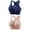 2pcs Navy Blue+Pink, variant on AEXTO Women's Zip Front Sports Bras Wireless Padded Racerback Medium Support Post-Surgery Bra Yoga Exercise Athletic Bras