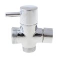 thumbnail image 3 of Shower Diverter With Smooth Quarter-Turn Valve Operation, Solid Brass Core Ensures Durability, Universal G1-2 Interface For Widespread Compatibility, Chrome Plated Finish Resists, 3 of 4