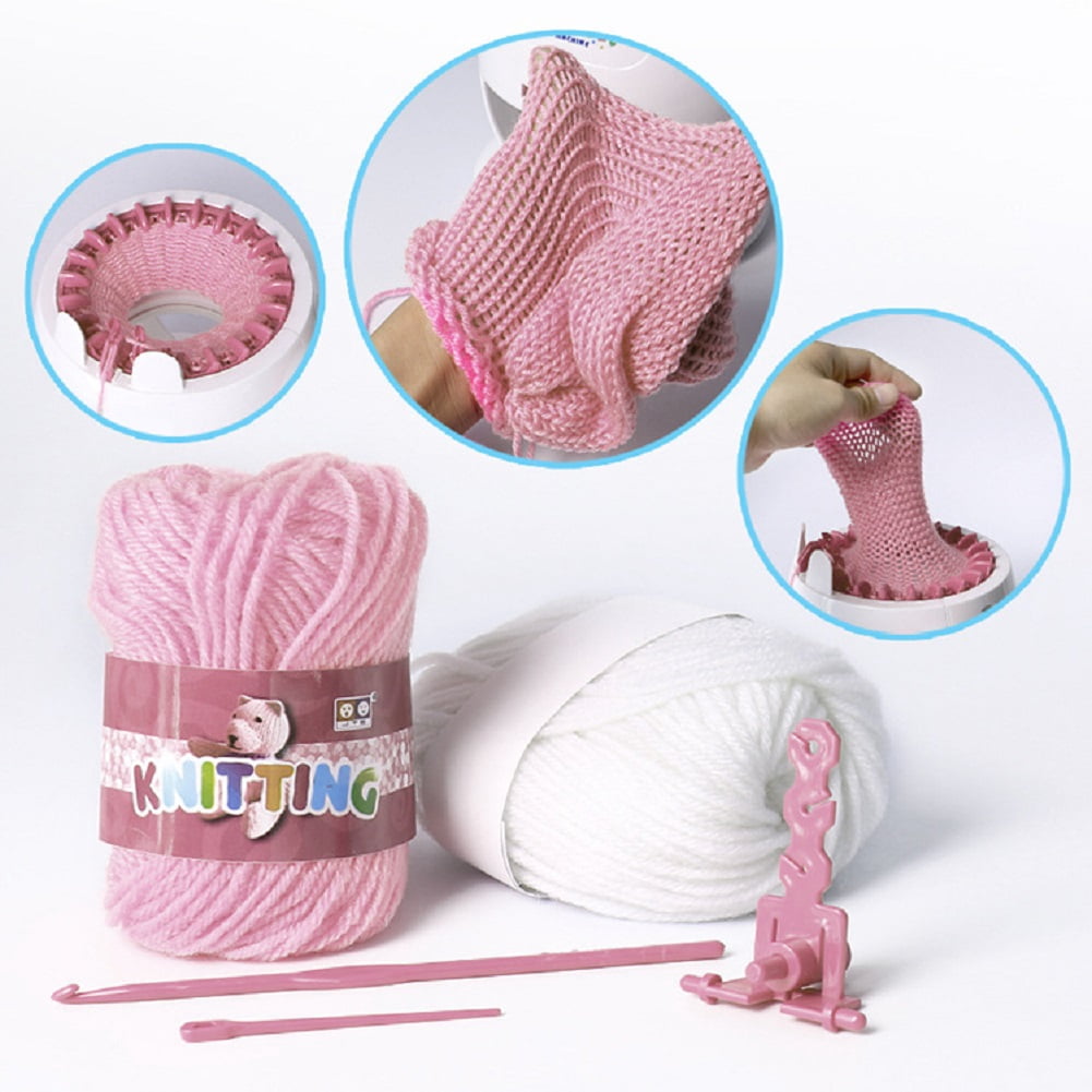 Godderr Knitting Machine 22 Needles Smart Knitting Round Loom, Knitting Board Rotating Double Knit Loom Machine for Adults or Kids, Knitting Loom Machines
