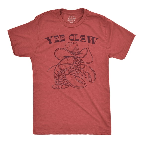 Mens Funny T Shirts Yee Claw Sarcastic Lobster Graphic Novelty Tee for Men Graphic Tees