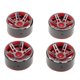 thumbnail image 2 of Llanta de aluminio con ruedas pesadas de 1,9 ", buje hexagonal de 12 mm, ancho de 26 mm para orugas 1:10 rojo Hugo Llantas de rueda de coche RC, 2 of 10
