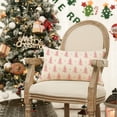 thumbnail image 6 of Smile Pink Christmas Tree Throw Pillow Cover, 12 x 20 inch, 6 of 7