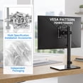 thumbnail image 4 of TAVR Furniture 360° Rotatable Table Top TV Stand for 17-35 inch TVs, Height Adjustable Tilt, Black, 4 of 10