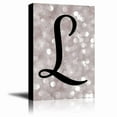 thumbnail image 1 of wall26 The letter L in brush stroke cursive on a champagne colored bokeh background - Modern Romantic Elegant Decor - Canvas Art Home Decor - 32x48 inches, 1 of 3