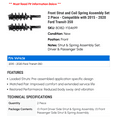 thumbnail image 2 of Front Strut and Coil Spring Assembly Set 2 Piece - Compatible with 2015 - 2020 Ford Transit-350 2016 2017 2018 2019, 2 of 2