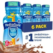 (6 pack) PediaSure Grow & Gain with Immune Support, 7g Protein, Chocolate, 8-fl-oz Bottle, Pack of 6