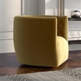 thumbnail image 6 of Ashcroft Mid-Century Velvet Solid Print Swivel Accent Chair, Gold, 6 of 6