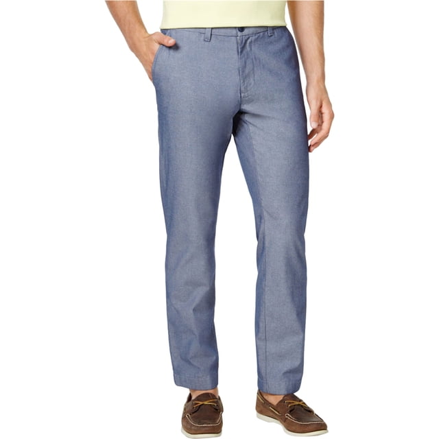 Tommy Hilfiger - Pantalones casuales de algodón para hombre, color azul, 30 W x 32 L