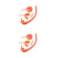 thumbnail image 3 of Soidarity Tubo de esnórquel plegable bajo el agua para hombres y mujeres con caja de almacenamiento Manguera de respiración húmeda de buceo portátil Naranja 2piezas Soidarity CBP560699, 3 of 6