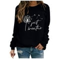 thumbnail image 2 of Neewe Women's Oversized Sweatshirt Crewneck Long Sleeve Casual Loose Pullover Tops, 2 of 7