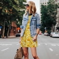 thumbnail image 4 of Lsque Cool Duck With Yellow Strip Pattern Summer Dresses for Women – Sleeveless T-Shirt Swing Sundress, Perfect for the Beach and Casual Days, 4 of 7
