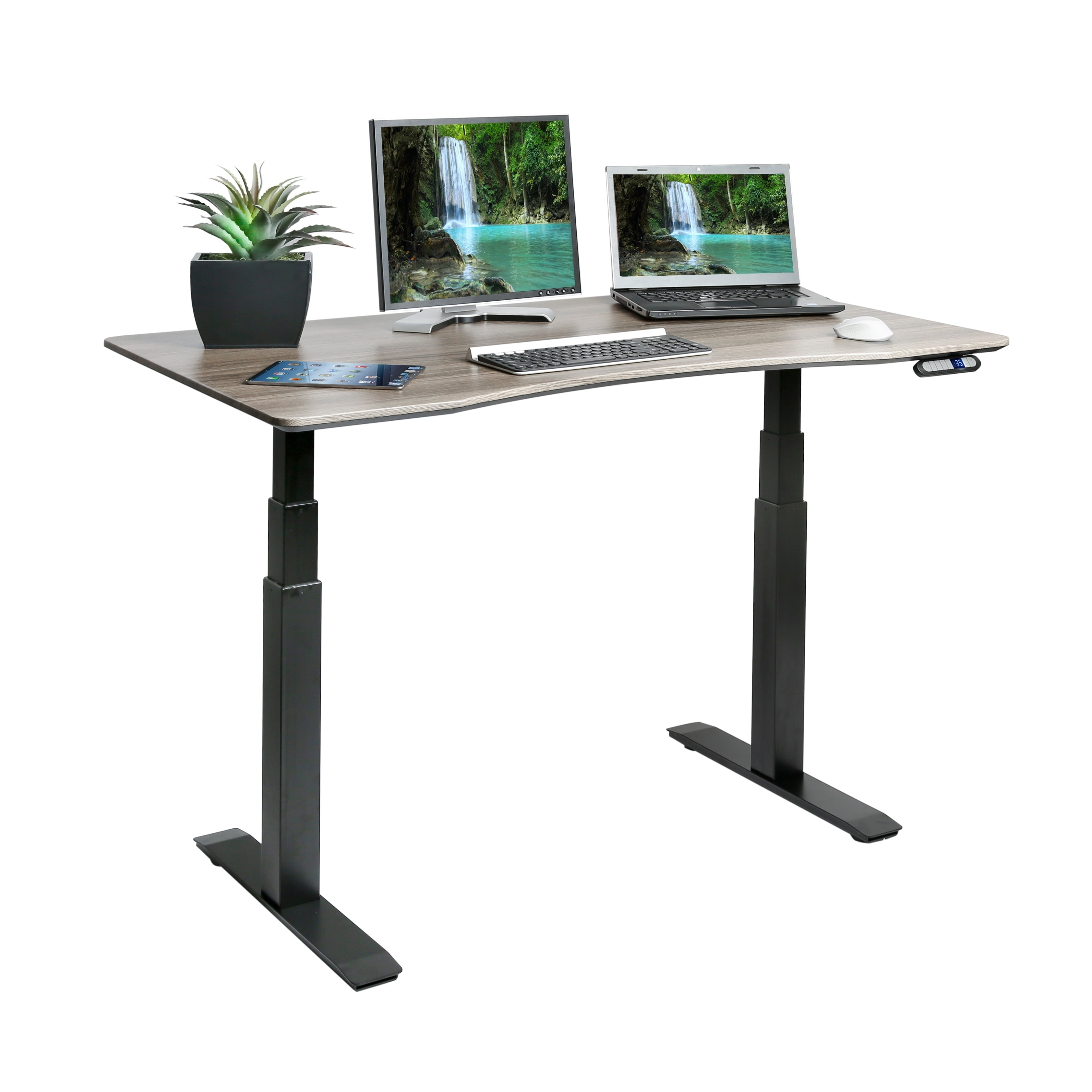 Seville Classics AIRLIFT S3 Electric Standing Desk Frame With 54 in Top
