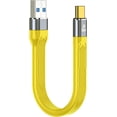 thumbnail image 1 of USB C a USB 3.1 Corto AC 10Gbps Tipo C Macho a USB 3.1 Macho Plano Flexi AC USB 3.2 Gen 2 AC Datos 100W PD AC Carga rápida, para Smartphone Tatte,Amarillo,13 cm/5.1 in ACTIVE Biensenido a ACTIVE, 1 of 5
