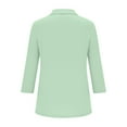 thumbnail image 4 of TYGHBN Casual Loose Solid Color V Neck 3/4 Sleeve Shirt for Women Women Summer Shirts Women S T Shirts Long Sleeve Shirt Women for Layering Womens Shirts Casual Casual Shirts for Women Summer Long, 4 of 6