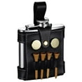 thumbnail image 1 of GB Light 5oz Hip Flask with Black Leather Wrap and Golf Tools, 1 of 1