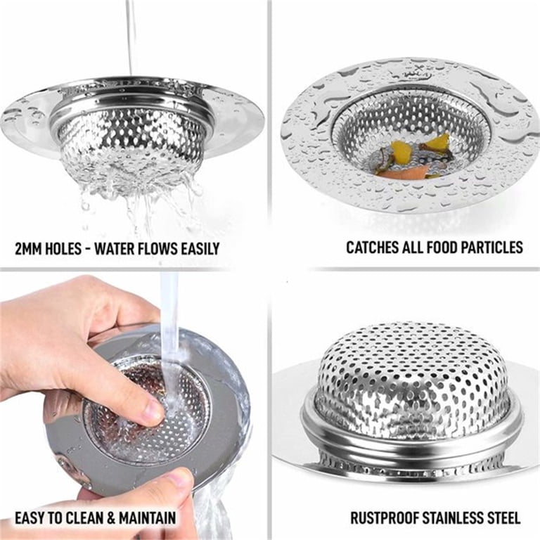 Set Of 2 Sink Strainer Hair Catcher for Showers, Kitchen Sink Plug Set Of 2 Sink Strainer Hair Catcher for Showers, Kitchen Sink Plug