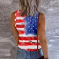 thumbnail image 4 of Débardeurs et Tenues d'Été 4 Juillet pour Femmes, 2024 Débardeur à Bretelles Décontracté de Rue pour Femmes Débardeur de Sport à Rayures Débardeur Couleur Gelée Rouge, 4 of 6