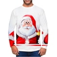 thumbnail image 1 of Camisetas navideñas EQWLJWE para hombre, divertidas camisetas navideñas con estampado 3D de Papá Noel para fiestas, disfraces, camisetas informales de cuello redondo, 1 of 5