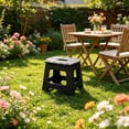 thumbnail image 6 of AuroraX Heavy Duty Step Stool Folding Step Stool Camping Black Lightweight Compact Plastic Non Slip Step Stool Adults Black, 6 of 6