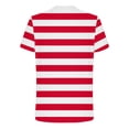 thumbnail image 4 of Dvprdro Mens Oversized Workout Tops Short Sleeve Crew Neck Striped Tees Sports Tees Gym Wear, 4 of 4