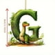 thumbnail image 2 of Fiudx Decoraciones navideñas para interiores Colgante acrílico navideño con forma de dinosaurio y 26 letras, 2 of 2