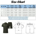 thumbnail image 3 of MNCEKFOD Men Short Sets Outfits Summer Short Sleeve Zipper Collared Shirt Drawstring Waist Shorts With Pockets Casual Tracksuit Set Beige L, 3 of 6