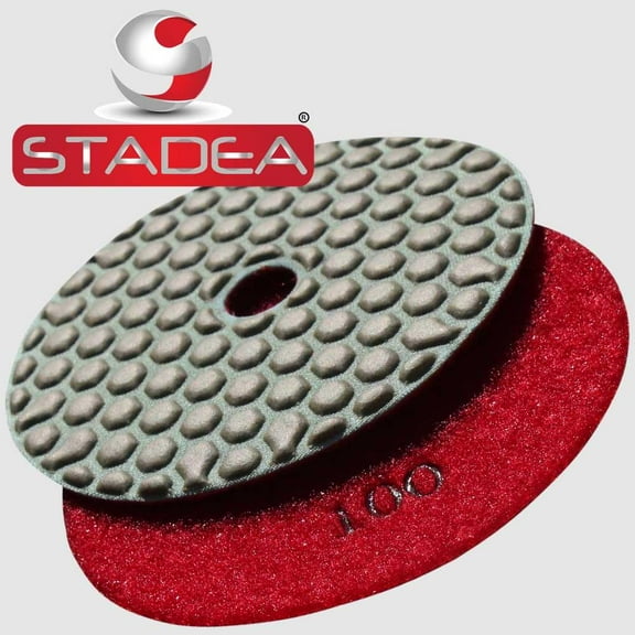 STADEA Diamond Polishing Pad 4" Dry Grit 100 For Stone Glass (STADEA Standard A)