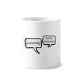 thumbnail image 1 of Daily Language Chat Good Morning Toothbrush Pen Holder Mug Cerac Stand Pencil Cup, 1 of 2