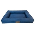 thumbnail image 1 of Vibrant Life Bed for Dogs, Bolster, Durable, Machine Washable Cover, Blue, 36" x 27", 1 of 5