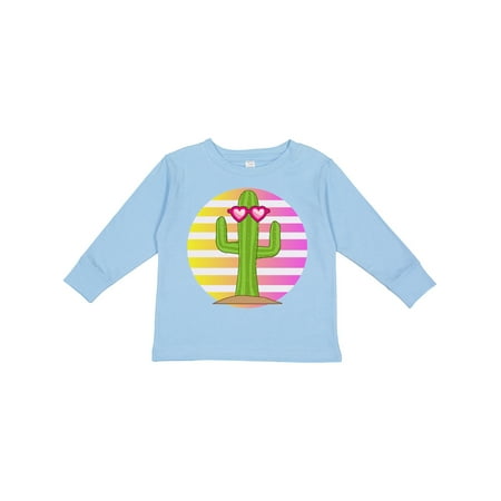 

Inktastic Cactus Cute Girls Sunset Gift Toddler Toddler Girl Long Sleeve T-Shirt