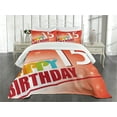 thumbnail image 3 of Ambesonne 15th Birthday Quilted Bedspread Set 3 Pcs, 15th Birthday Concept, Queen Size, Multicolor, 3 of 5