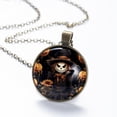 thumbnail image 6 of Halloween Scarecrow Necklace Personalized Custom Photo Round Pendant Adjustable Stainless Steel Necklaces with Gift Box for Men Women Mothers Valentine's Jewelry Gift, 6 of 6