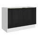 thumbnail image 1 of Madesa Gabinete Bajo de Cocina para Fregadero 120 cm 2 Puertas (Sin Encimera) Lux Blanco/Negro, 1 of 7