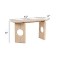 thumbnail image 5 of Aky 55 Inch Console Table, Faux Marble Top, Open Panel Frame, Natural Brown, 5 of 5