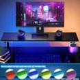 thumbnail image 7 of SULIVES L-Shaped Gaming Desk: 42'' Corner Computer Desk with LED Lights, Outlets, Shelves, and USB Charging Port - Black, 7 of 7