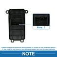 thumbnail image 4 of Interruptor de ventana eléctrica Unique Bargains para Honda CRV 2012 Interruptor de control de ventana ABS negro lado del pasajero, 4 of 7