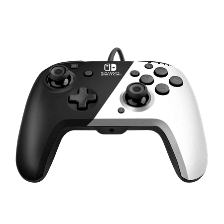 PDP Nintendo Switch Faceoff Deluxe+ Audio Wired Controller: Black & White, Nintendo Switch, Nintendo Switch (OLED Model)
