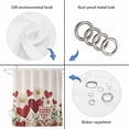 thumbnail image 5 of Valentines Waterproof Fabric Shower Curtain,Botanical Spring Daisy Love Heart Vintage Waterproof Fabric Shower Curtain for Bathroom Curtains Bathtubs Shower Curtains with 12 Hooks Standard 72x72, 5 of 8