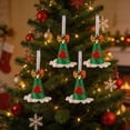 thumbnail image 6 of AUNVITO 4pcs Christmas Cone Sequin Mini Hat Tree Ornament, Glitter Xmas Decoration Hanging Pendant for Holiday Party Home Decor, 4pcs, 6 of 6