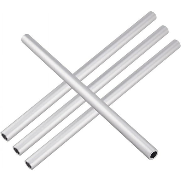 4pcs Aluminum Tube Silver Metal Pipe 13mm OD Round Tube 2mm Wall Thickness Metal Straight Pipe