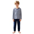 thumbnail image 3 of Wenfanal Kids Boys Pajamas Toddler and Little Girl Pajamas Set Boys Girls Pajama Set Comfortable Soft Fashion Home Pajama Set Size 12-13 Years,Blue, 3 of 9